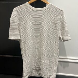 Men's White Striped Shirt